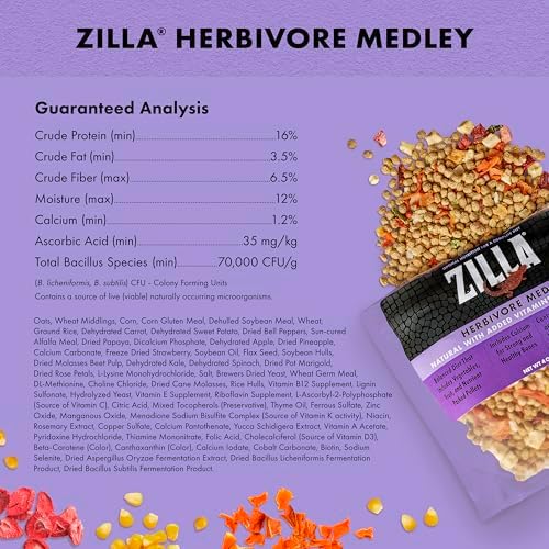 Zilla Pet Reptile Herbivore Food Medley Diet, 4 oz (Pack of 2)