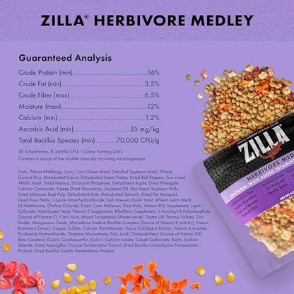 Zilla Pet Reptile Herbivore Food Medley Diet, 4 oz (Pack of 2)