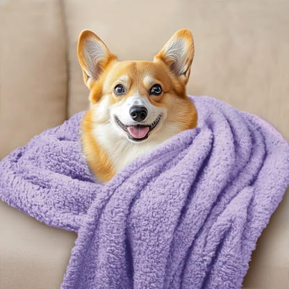 Luciphia 3 Pack Soft Sherpa Fleece Blankets for Dogs Cats Puppies,30"x20"