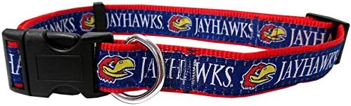 Pets First Collegiate Pet Accessories, Dog Collar, Kansas Jayhawks, Large