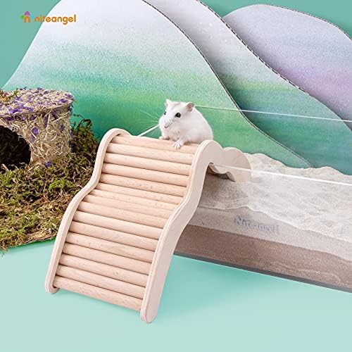 Niteangel Hamster Climbing Bridge Ladder for Hamster Aryclic SandBath Box or Other Small-Sized Pets