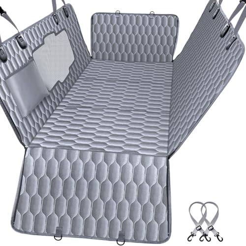 Chumajor L Back Seat Extender for Dogs,Hard Bottom,Waterproof,400 lb,Grey