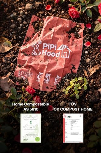 0.8 Mil Thick 105 Count Dog Poop Waste Bags,Home Compostable Pink