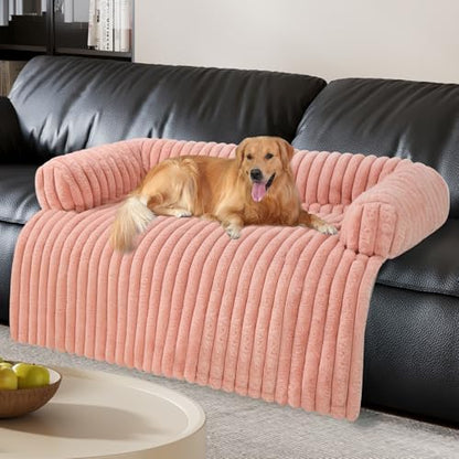 Luxurious Dog Couch Bed, Dog Sofa Bed, Couch Protector For Dogs(Pink, XXL)
