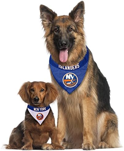 NHL NEW YORK ISLANDERS BANDANA for DOGS & CATS, Small/Medium. - Cute & Stylish Bandana! The Perfect HOCKEY FAN Scarf Bandana, great for Birthdays or any Party!
