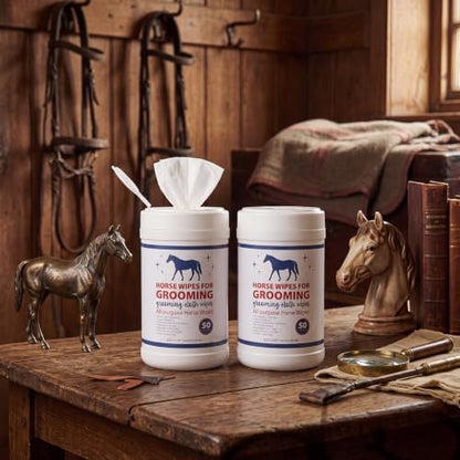 2 Pack Horse Grooming Cleaning Wipes 100 Pcs Reusable Cleaners