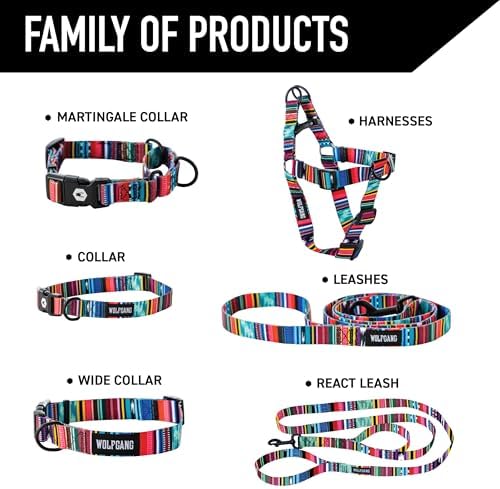 Wolfgang Heavy Duty Dog Leash, Pull-Tested to Over 800 lbs for Walking & Training, Quetzal Print, Large