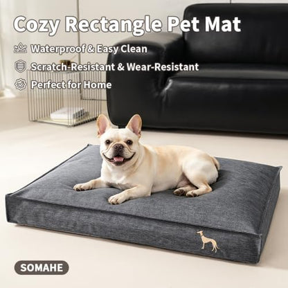 SOMAHE Waterproof Orthopedic Dog Bed, Washable, Medium 27.6x20x4 Green
