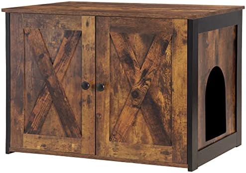 Dwanton Cat Litter Box Enclosure, Hidden Litter Box Furniture, 27.6 Inches