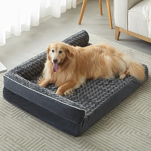 BFPETHOME Orthopedic Washable Dog Bed, Sleeping Couch for Large Senior Dogs