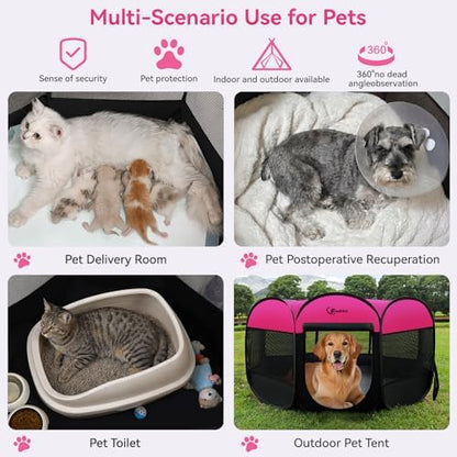 Siedihit Dog Cat Playpen, Large Puppy Pet Playpen, Dog Crate Tent Cage