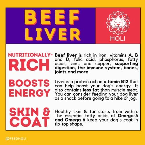 HOLI Beef Liver Powder Dog Food Topper – Freeze Dried Beef Liver Dog Topper for Dry Food – Single Ingredient, Human-Grade Meal Topper for Picky Dogs – Grain Free & All Natural - 2oz
