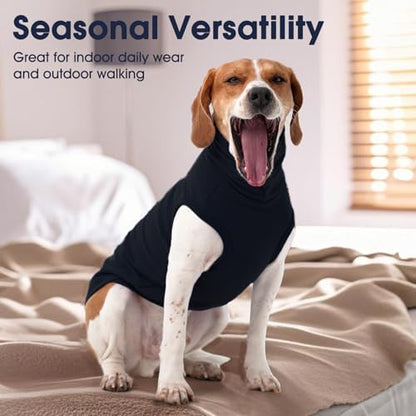 IECOii Dog Fleece Vest Sweater - Stretch Warm Pullover with Turtleneck