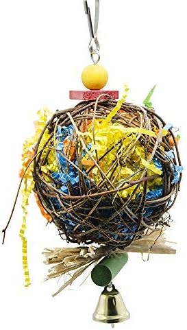 2 Pack Bird Cage Hanging Chewing Toy, Bird Shredding Toys for Parrots