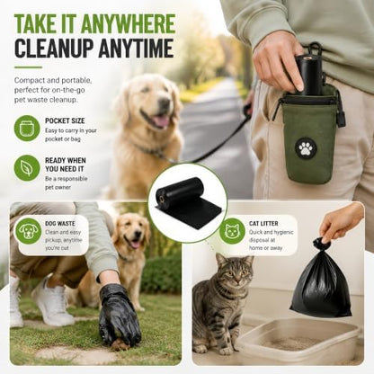 Black Dog Poop Bags Rolls,Cat Poop Bags(45 Count)
