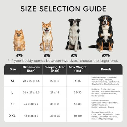 Homemate Dog Bed Extra Large Size Dog: 48"x35" Orthopedic Pet Bed with Toy