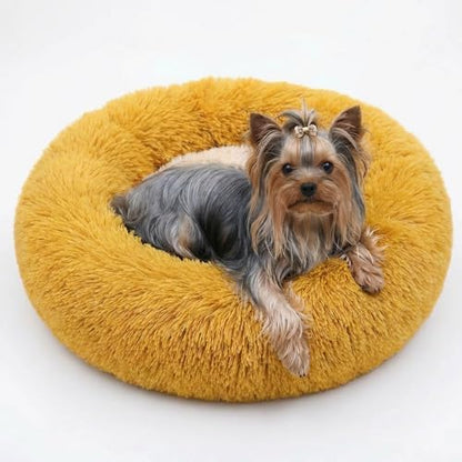 nononfish Puppy Bed for Small Dogs,Soft Calming Donut Bed