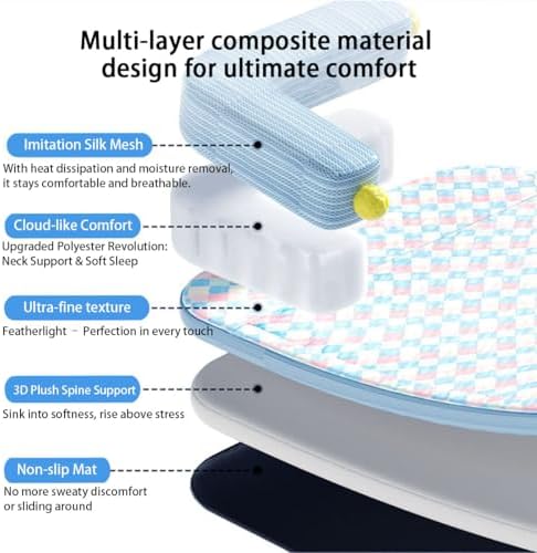 All-Season Ice Fabric Cat Bed with Cushioned Pillow Washable Mat for Pets