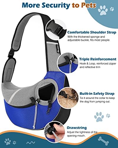 Pawaboo Pet Sling Carrier for Small Dogs Cats