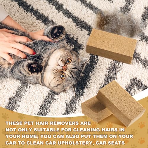 1 Pack Pet Hair Remover Sponge Cat and Dog Hair Sponge, Khaki