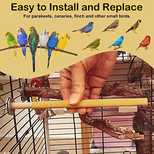 S&X 18-Pack Large Perch Covers for Parakeets, Lovebirds, Parrotlets, Finches, Canaries, Sand Perch Covers, 3/4" Diameter X 9" Long