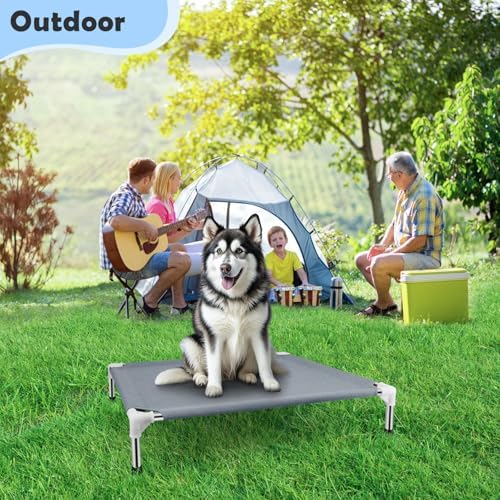 Elevated Dog Bed, Raised Dog Bed for Large Dogs, Cooling Dog Cots Beds