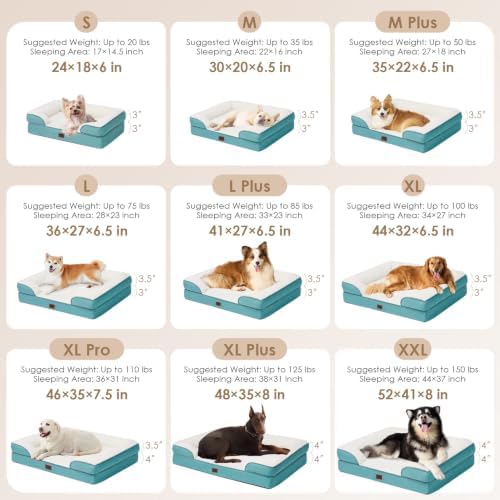 EHEYCIGA Orthopedic XXL Dog Bed, Waterproof Washable XL Big Pet Bed 46"