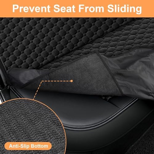 Mancro Dog Car Seat Cover, Waterproof Dog Hammock for Car, Black All