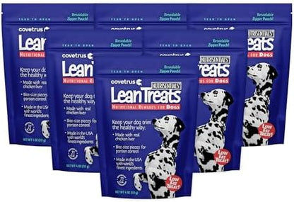 Covetrus Nutrisential Lean Treats for Dogs - Small, Medium & Large Dogs (K9) - Nutritional Low Fat, Bite-Size - Soft Chicken Flavor - 6 Pack - 4oz