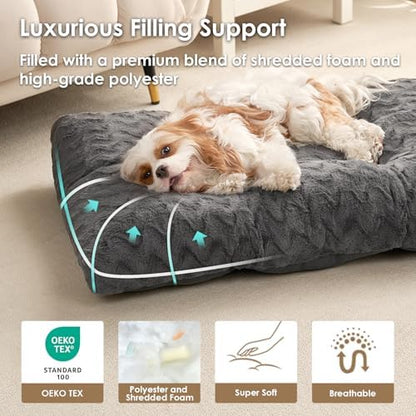 EHEYCIGA XXL Dog Bed 47x29 Inch, Extra Large Pet Beds for Dogs, Charcoal