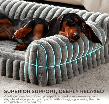 Orthopedic Dog Bed Medium 30x20x8.5” Washable Cover Grey