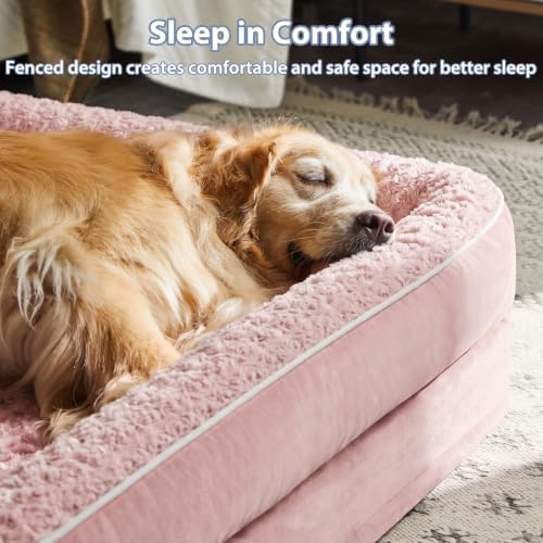 BFPETHOME Orthopedic Washable Dog Bed, Sleeping Couch for Large Senior Dogs