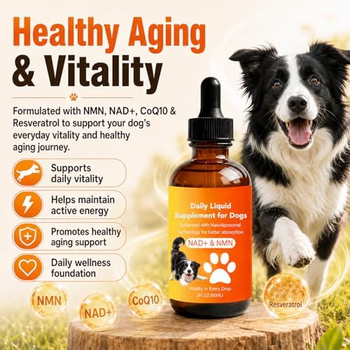 Dog Longevity Supplement with NMN, NAD+, CoQ10 & Resveratrol