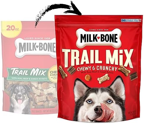 Milk-Bone Trail Mix, Crunchy & Chewy Dog Treats, 20 Oz. Bag