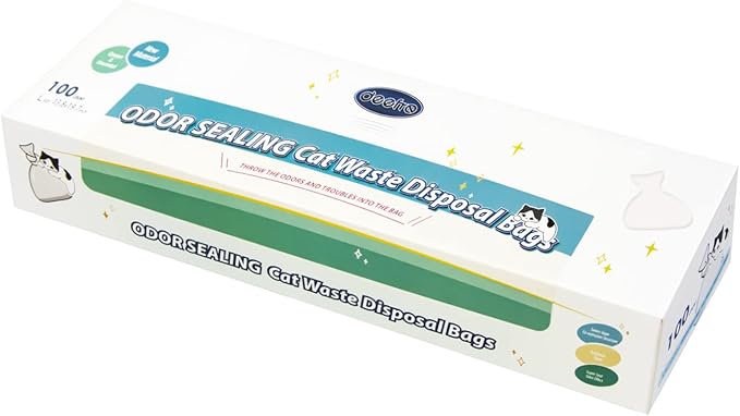 Odor Sealing Waste Disposal Bags M/150 Count Cat Litter Bags Unscented Cat poop bags Large Capacity Diaper Disposal or Pet Waste Bags[Color:White]