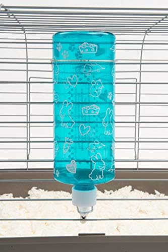 Lixit® Critter Bright Water Bottles for Hamsters, Rabbits, Chinchillas, Ferrets, Guinea Pigs and Other Small Animals - Made in USA (Blue (Pack of 3), 32 Ounce)