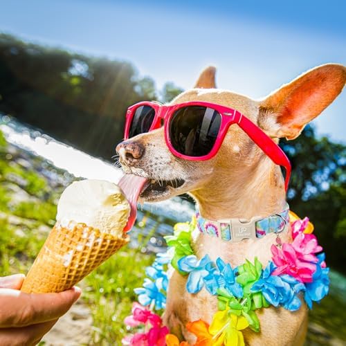 Summer Dog Collar, Personalized Cotton Dog Collar with Quick Release, Summer Tie-dye Collars for Small Medium Large Boys Dogs, Cute Durable Comfortable Pet Collars