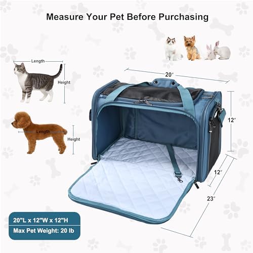 EliteField Deluxe Soft Pet Carrier for Cats and Dogs (3-Year Warranty)