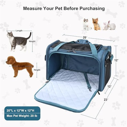 EliteField Deluxe Soft Pet Carrier for Cats and Dogs (3-Year Warranty)