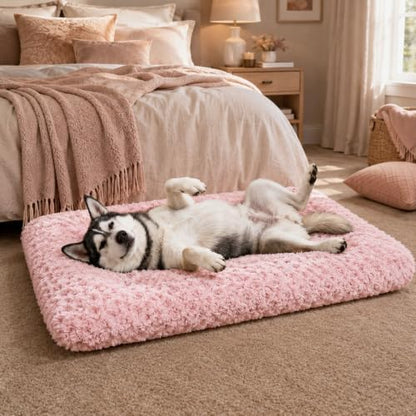 Dog Bed Large Size, Plush Washable Pet Bed Mat, Dog Crate Bed 41"x27"