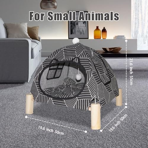 Pozico Portable Cat Tent Bed – Foldable Indoor Tent Bed for Cats & Small Dogs, Washable Cushion, Cozy Hideaway for Kittens & Cats, Easy Assembly & Travel