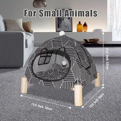 Pozico Portable Cat Tent Bed – Foldable Indoor Tent Bed for Cats & Small Dogs, Washable Cushion, Cozy Hideaway for Kittens & Cats, Easy Assembly & Travel