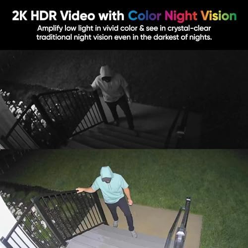 WYZE Wireless Outdoor/Indoor Battery Security Camera, 2.5K HDR Color Night Vision, Integrated Spotlight & Siren, Motion Detection, 2-Way Audio, Alexa & Google Assistant Compatible, Free Expert Support