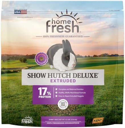 Blue Seal Fresh Show Hutch Deluxe 17 Rabbit Food - Resealable Packaging to Hold in Freshness, Promotes a Healthy Digestive System and Proper Intake - 4.5 LB Bag (Pack of 2)