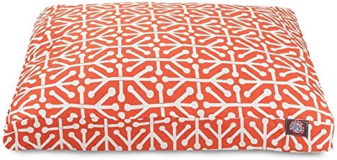 Orange Aruba Extra Large Rectangle Indoor Outdoor Pet Dog Bed With Removable Washable Cover By Majestic Pet Products