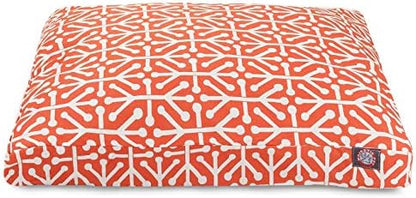 Orange Aruba Extra Large Rectangle Indoor Outdoor Pet Dog Bed With Removable Washable Cover By Majestic Pet Products