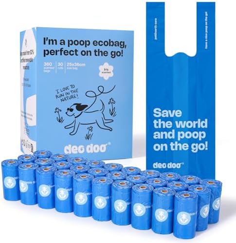 Deo Doo Dog Poop Bags with Handles, 360 Bags, 30 Refill Rolls