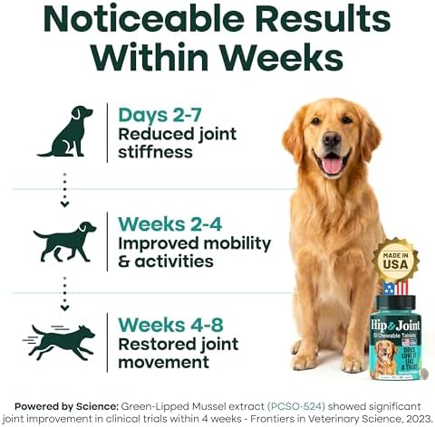 Joint Supplement for Dogs, 300mg Green-Lipped Mussels for Dog Arthritis