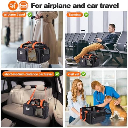 pidipiti 19x13x9 top Expandable pet Carrier, for Small Dog/cat up to 10 lbs