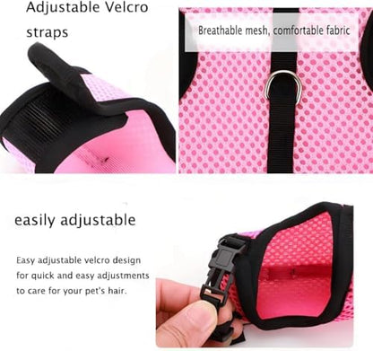 Bunny Harness and Leash Escape Proof Soft Mesh Rabbit Leash and Harness Set